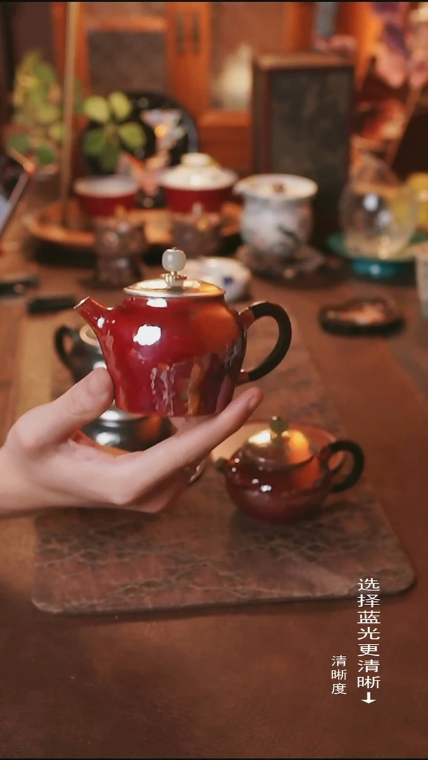 茶器茶器 红铜包纯银壶