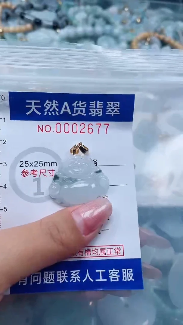 翡翠未镶嵌吊坠(不含链)1