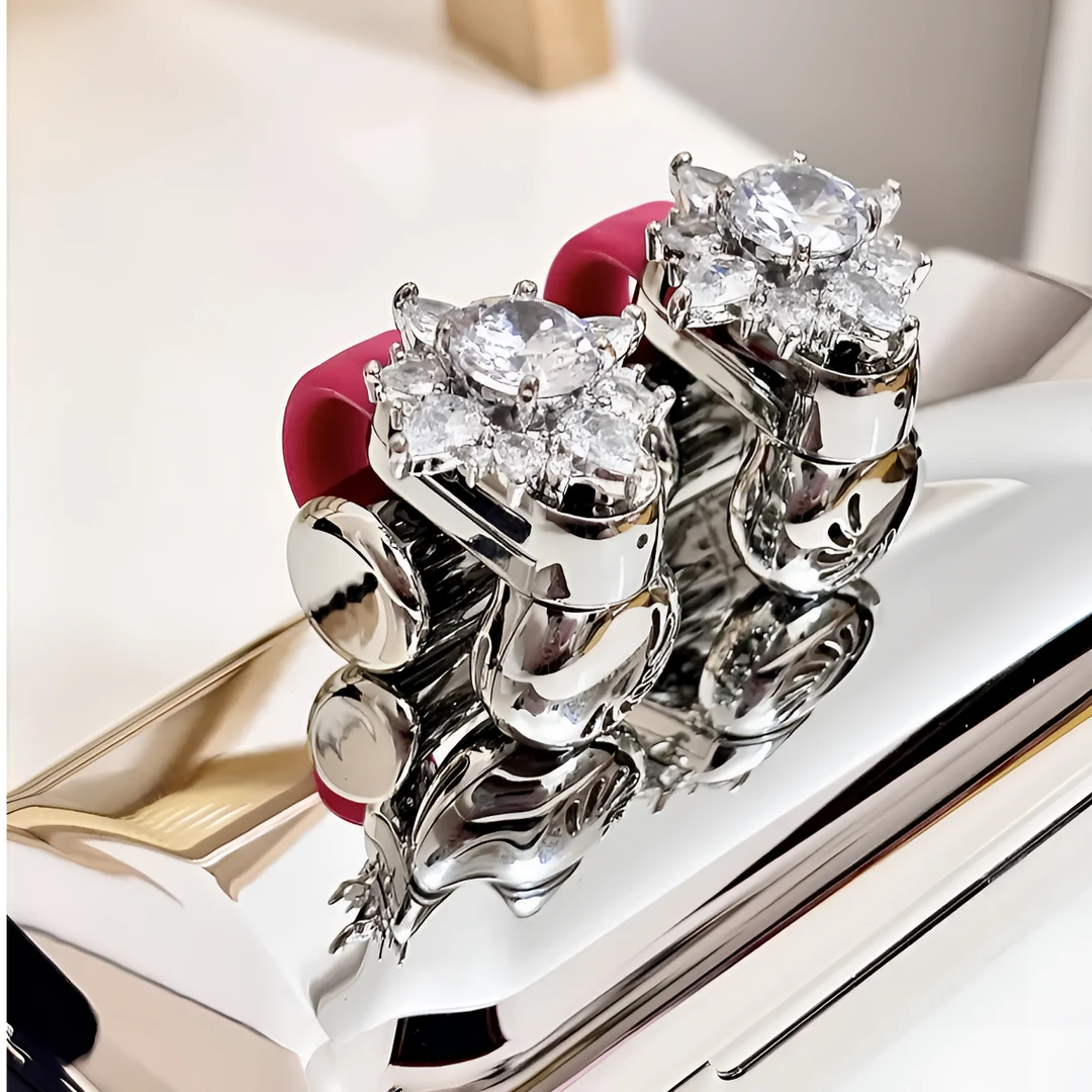 耳度明星款耳夹式无线蓝牙耳机带钻耳饰高颜值礼物赠2副耳饰礼盒