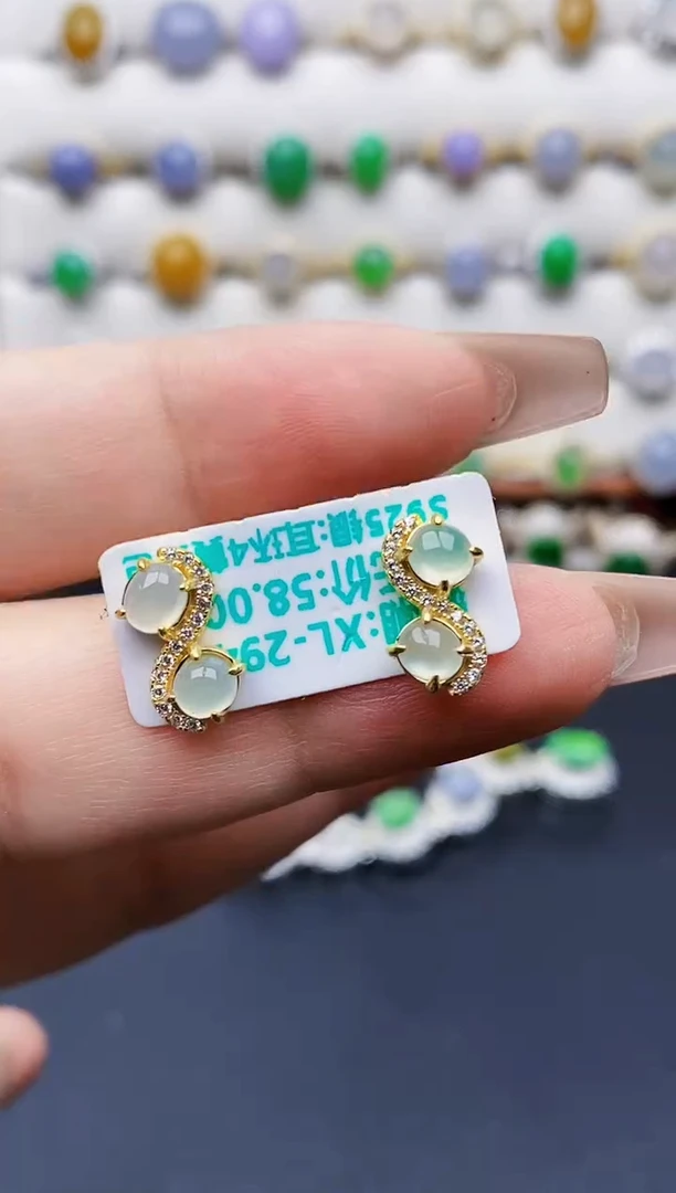 银S925镶嵌戒指翡翠1358
