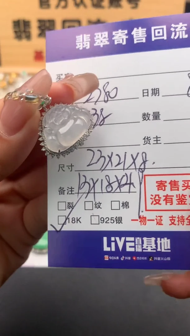 【闪购商品】翡翠颈饰18K金镶嵌10125912