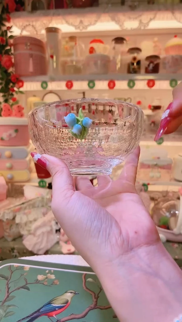 铃兰花水晶碗——手工制作品质好！