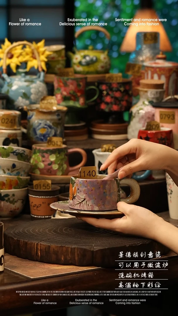 陶瓷景德镇高温釉下彩手工手绘款式@A1140@