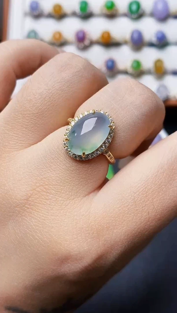 银S925镶嵌戒指翡翠1319