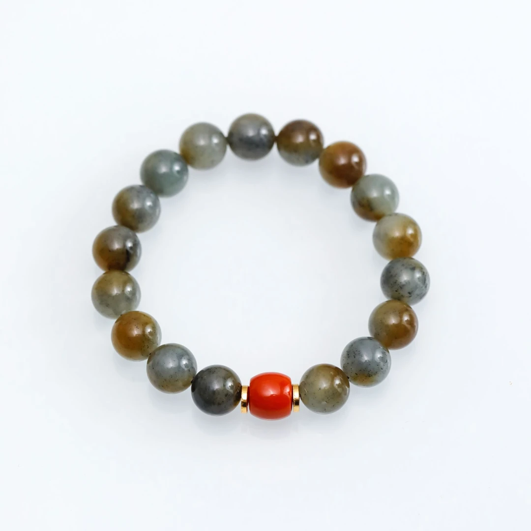 预售-新疆和田玉糖青花单圈手串尺寸约12mm多样发发一件