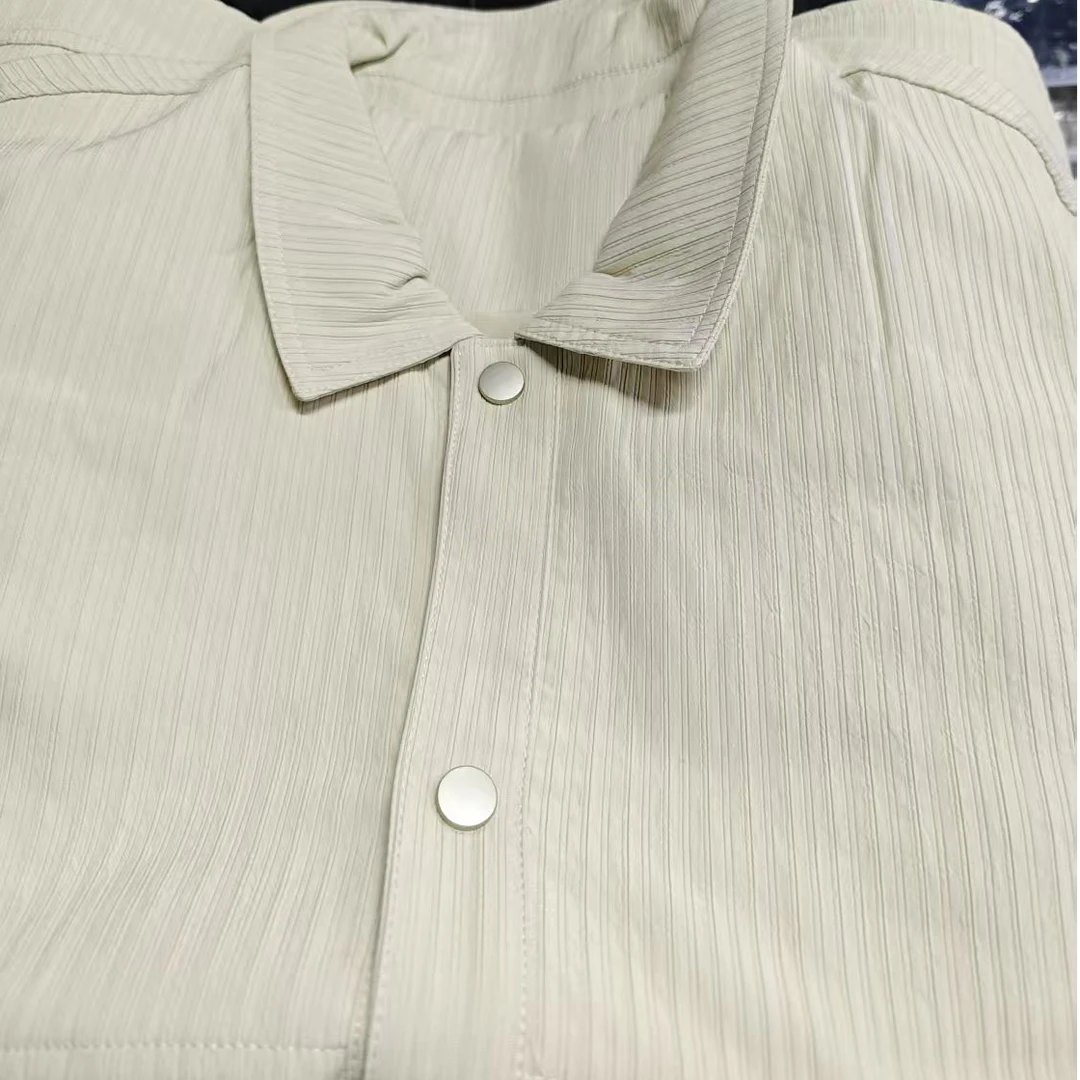 666米白G-翻领衬衫休闲透气春秋冲锋衣夹克百搭外套