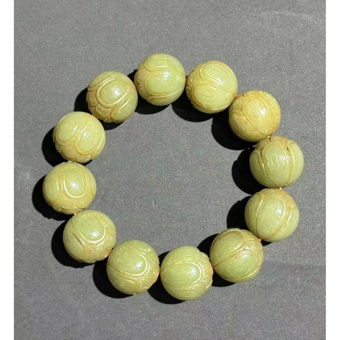 库出/清/和田玉莲纹手串/122660020