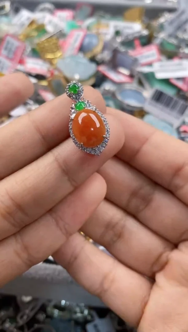 银S925镶嵌戒指翡翠111      9