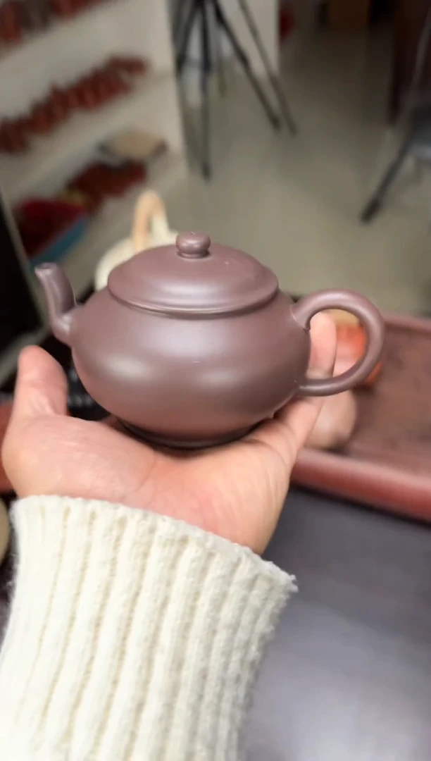 茶壶紫砂全手工紫泥宫灯240毫升