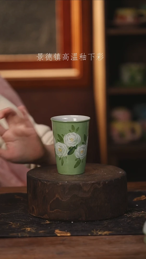 陶瓷景德镇高温釉下手绘陶瓷@L656@