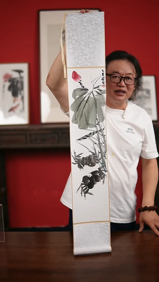 国画手绘手写-17*110卷轴