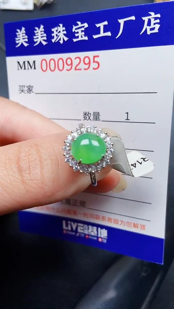 翡翠银S925镶嵌颈饰9259