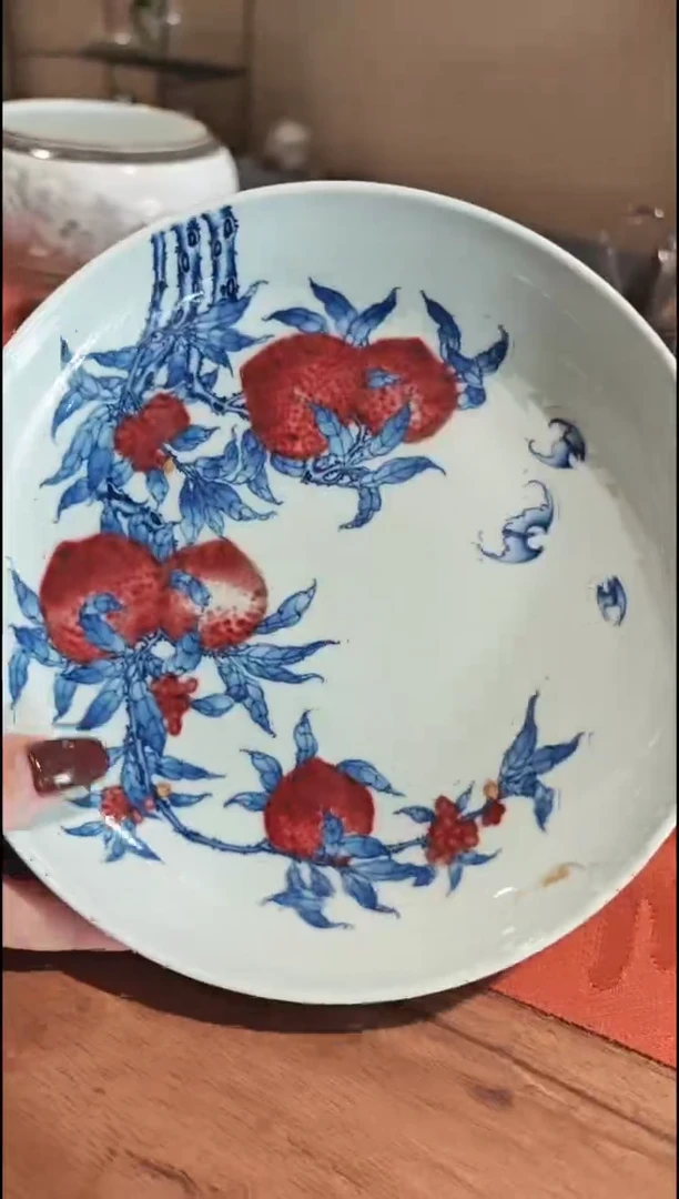 【闪购商品】壶承宁封窑青花釉里红瑞果壶承