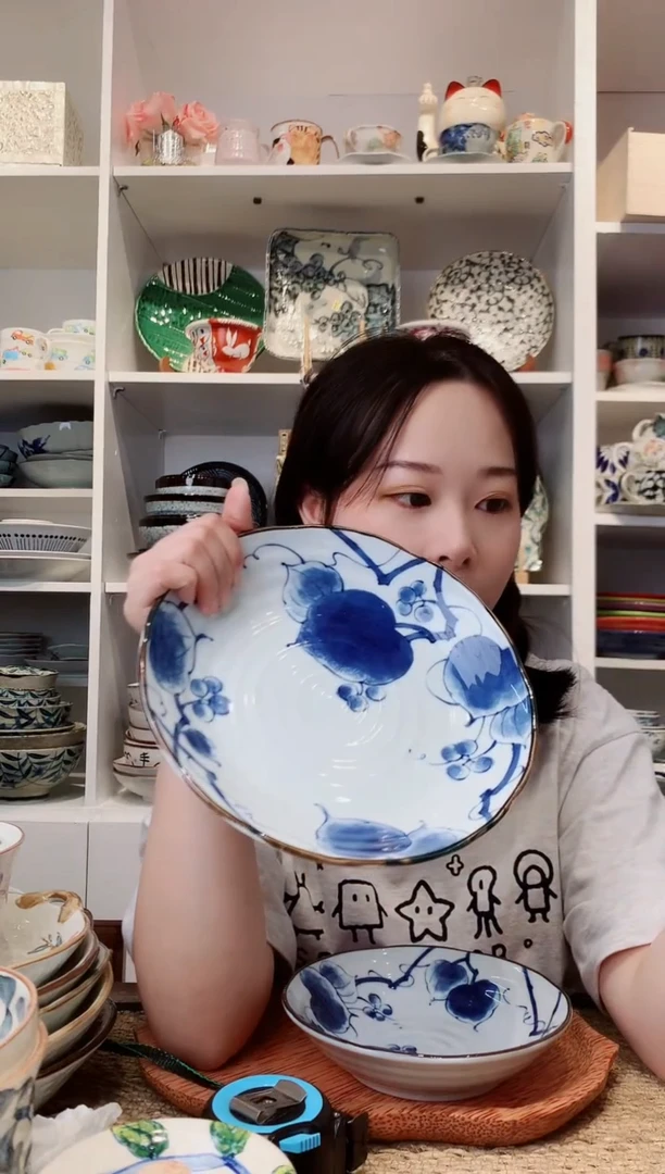 陶瓷美浓烧山归来大号盘