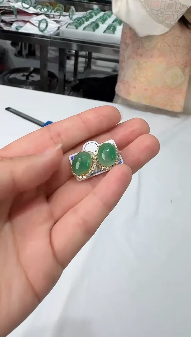 石英质玉银S925镶嵌颈饰非洲翠0525021