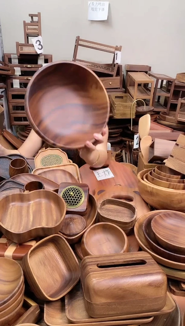 南美胡桃木碗25*10cm  内销