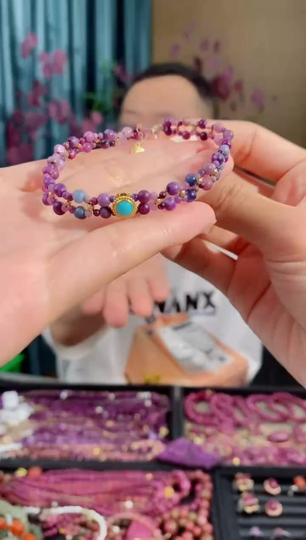 18K金镶嵌苏纪石（舒俱来）手链203