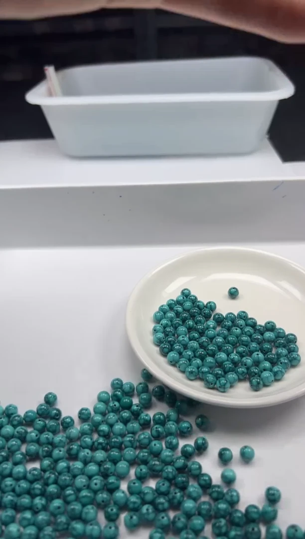 玛瑙/玉髓颈饰未镶嵌w2511高瓷乌兰花纹绿*松6mm*30