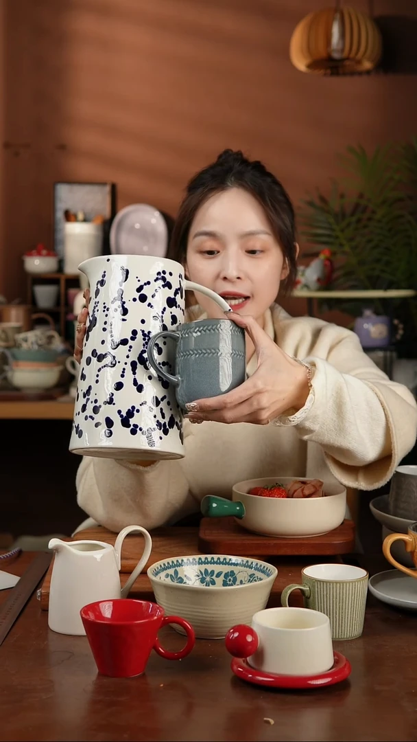 【闪购商品】碗泼墨大花瓶+水杯 微瑕凑满20发货