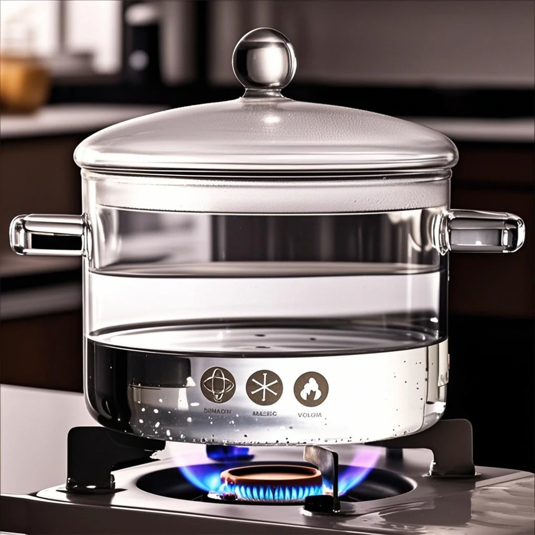 【搪小厨】14-15-16cm透明玻璃泡面碗高透明耐热玻璃双耳煮茶高硼硅