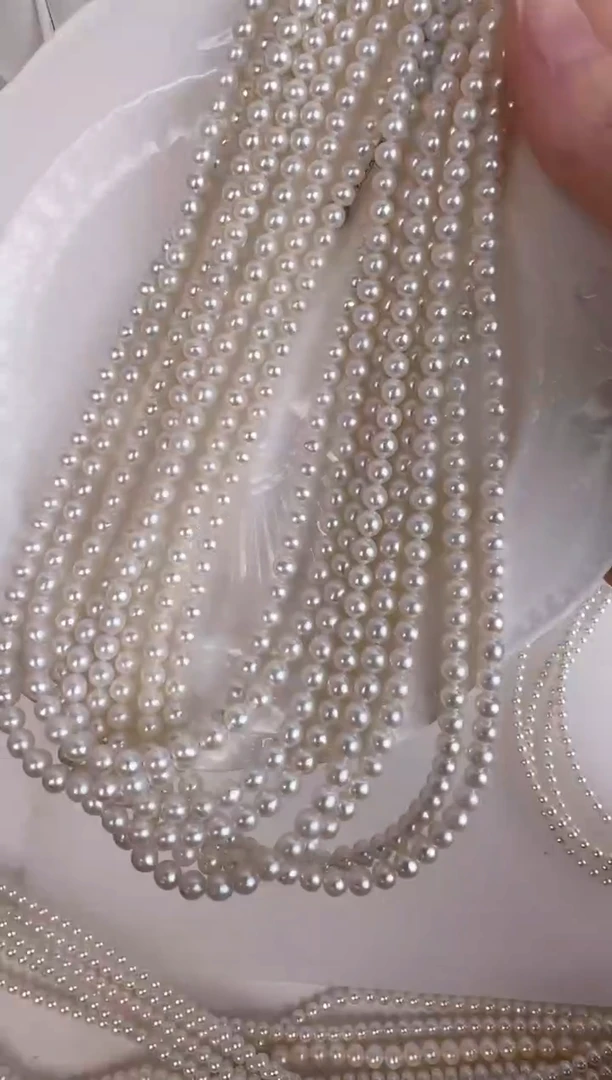 【闪购商品】淡水珍珠颈饰银S925镶嵌4-5mm