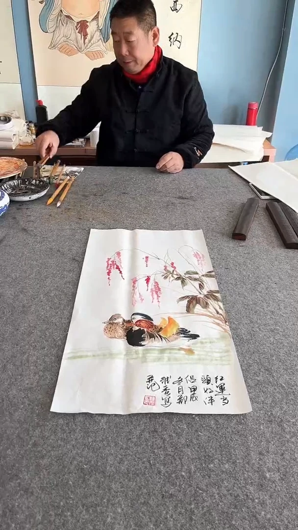 【闪购商品】国画手绘鸳鸯、、、、