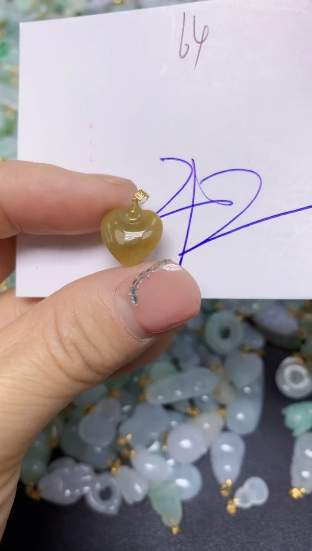 【闪购商品】翡翠挂件18K金镶嵌 天然翡翠A货