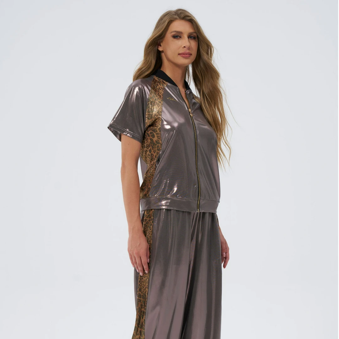 Nj2000（夏）时尚套装上衣宽松夹克运动瑜伽春夏长裤设计女装