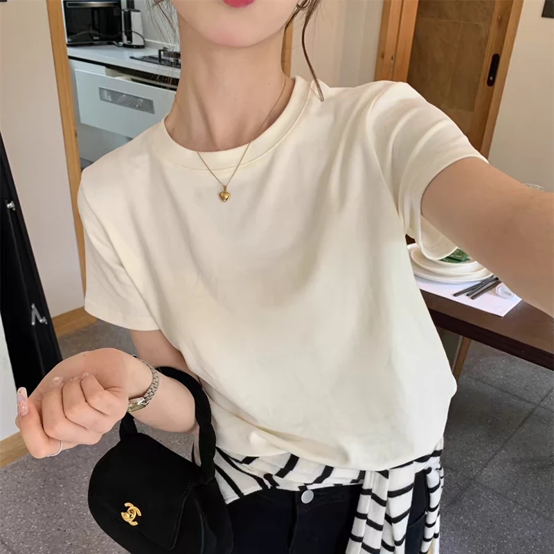 备1【蜜梦 短袖】2025时尚夏季宽松重工T恤设计感圆领小众ins风