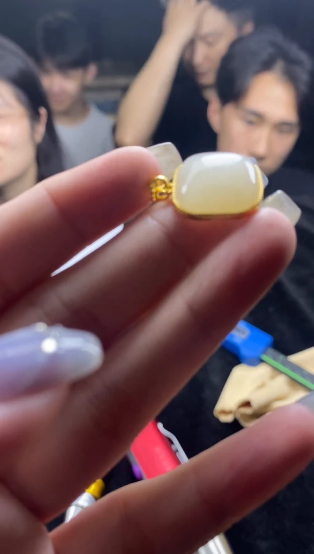 和田玉银S925镶嵌吊坠(不含链)吊坠-D8981