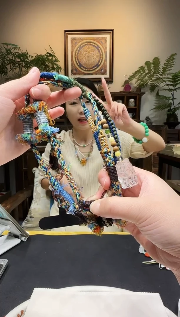 颈饰未镶嵌水晶编绳手机挂斜挎