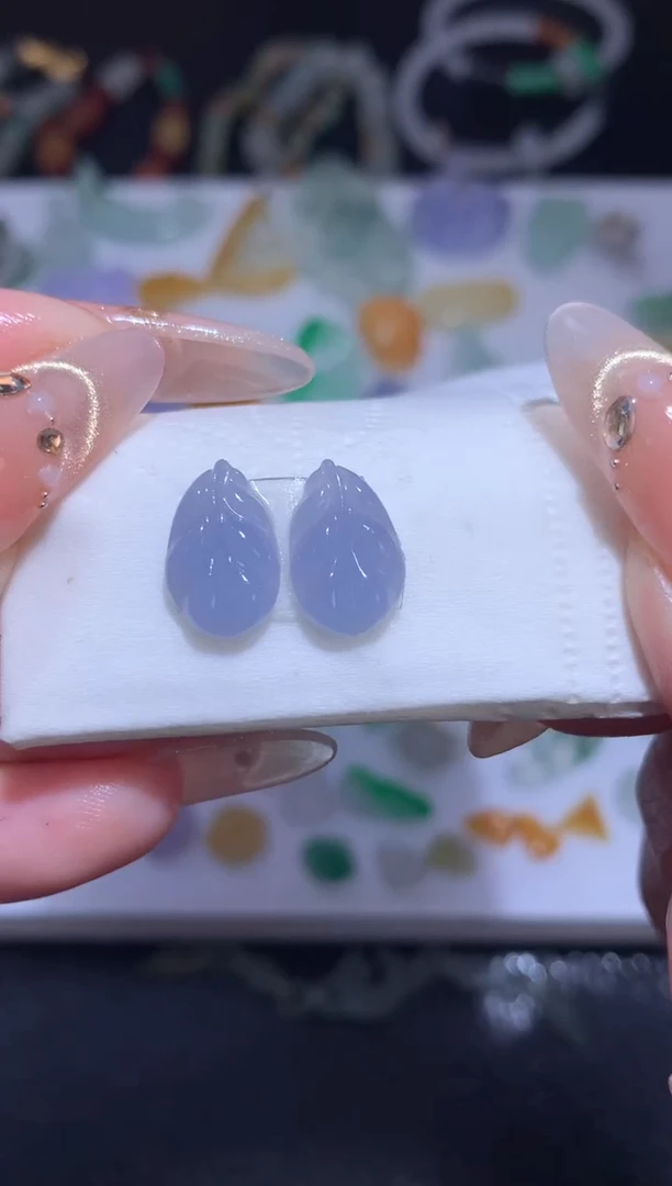 未镶嵌定制翡翠一对叶子