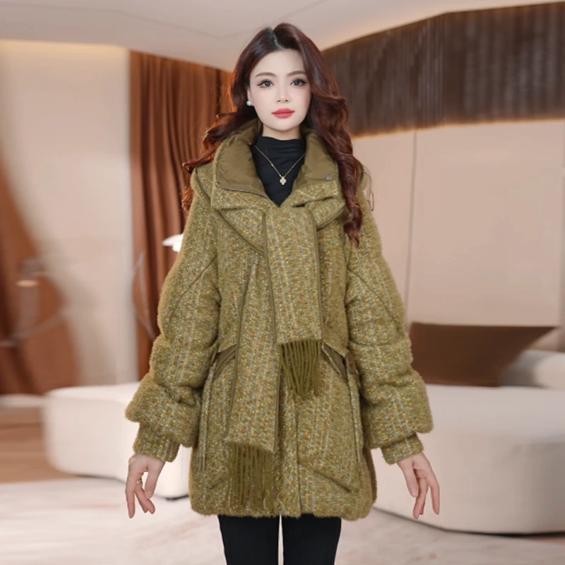 【羽绒服】冬季白鸭绒羽绒服百搭新款时尚气质休闲保暖外套女冬款