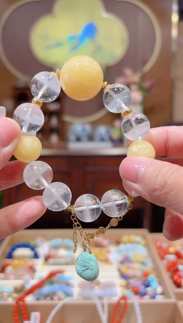 【闪购商品】水晶手串18K金镶嵌设计款手串