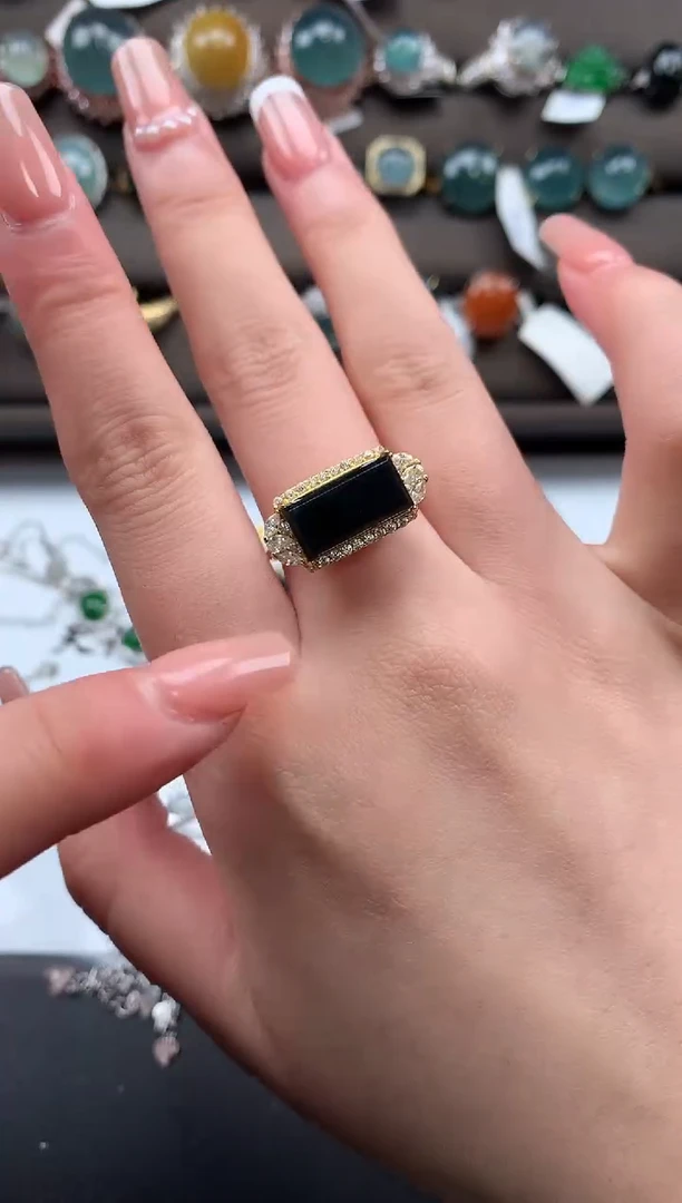 【闪购商品】翡翠戒指银S925镶嵌512124