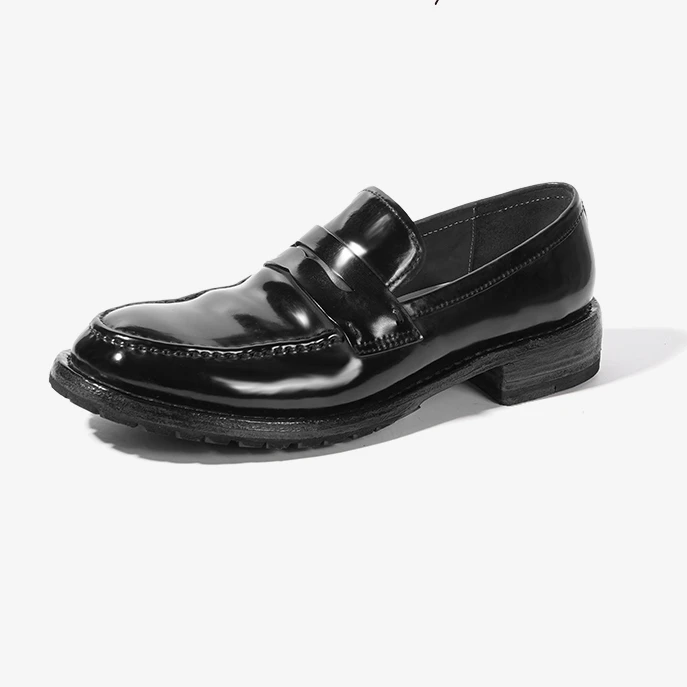 马臀皮乐福鞋一脚蹬懒人鞋商务休闲男鞋皮鞋