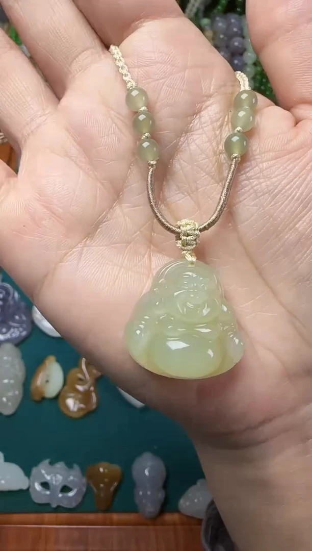 【闪购商品】和田玉无未镶嵌弥勒佛吊坠