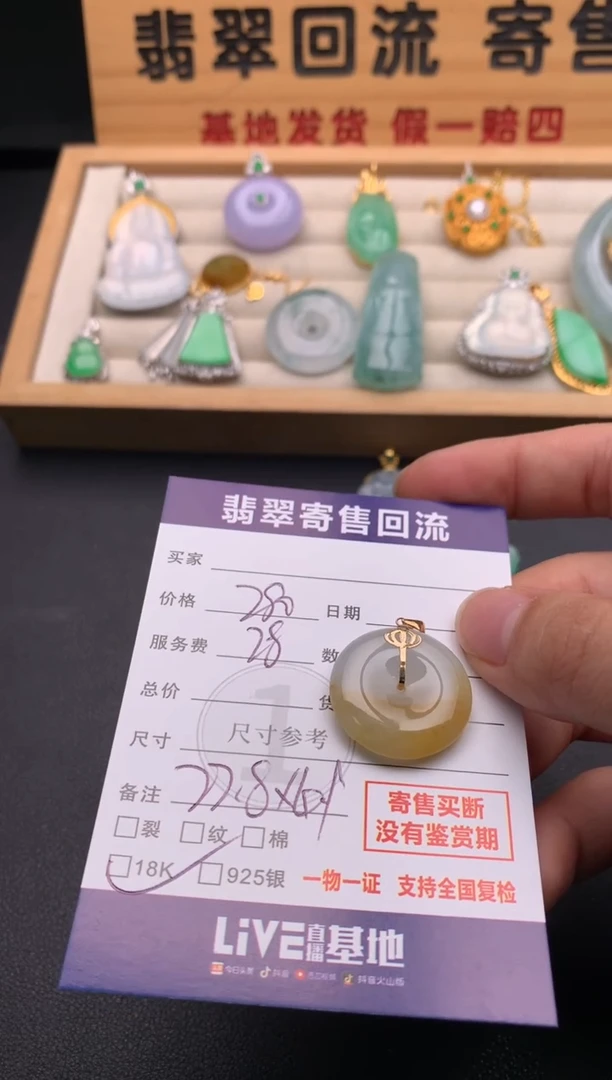 颈饰18K金镶嵌翡翠10146120