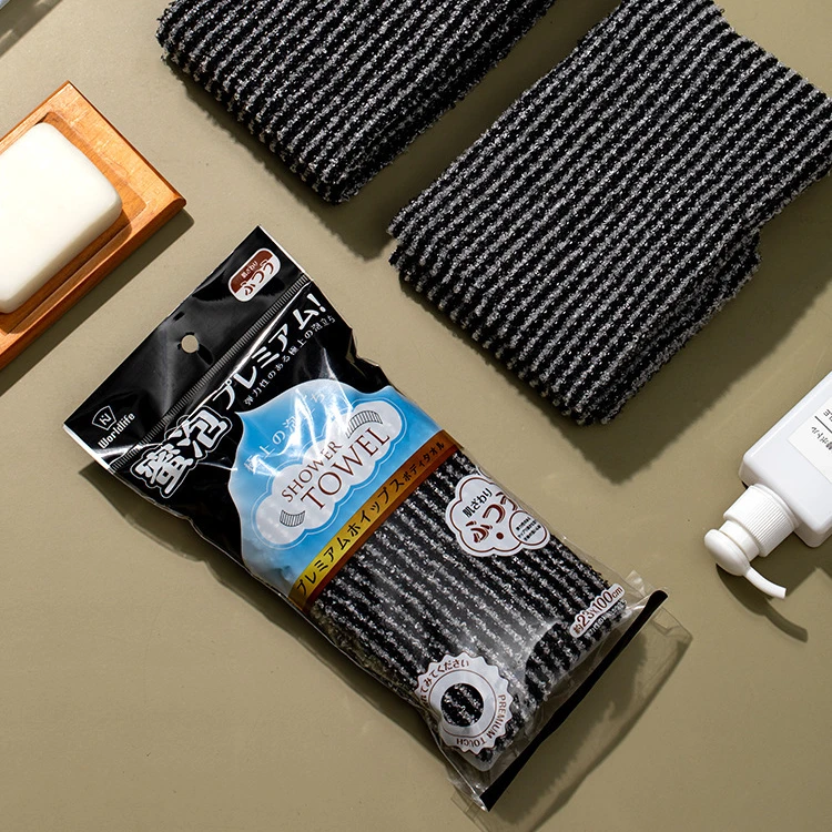 【柒佑】加长沐浴搓澡巾后背搓澡刷家用拉背长条沐浴球