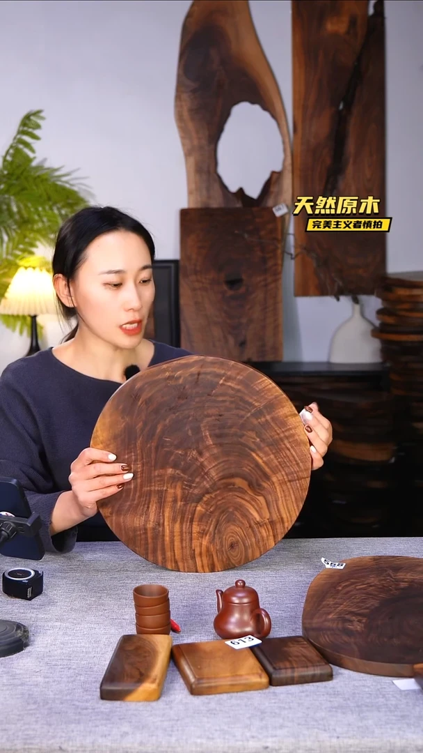 木北美黑胡桃原木.干裂疤结不属于商品质量问题完美主义者慎拍