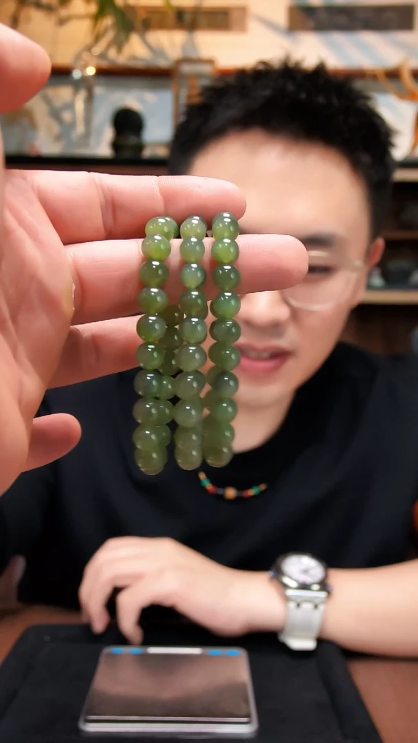 未镶嵌手串和田玉碧玉手串ZD8*多样性发其一