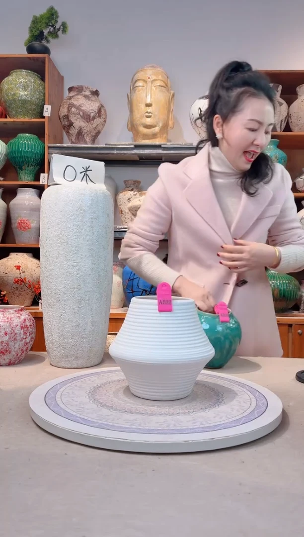 瓶陶瓷花瓶 无花  福利 不能装水 a522