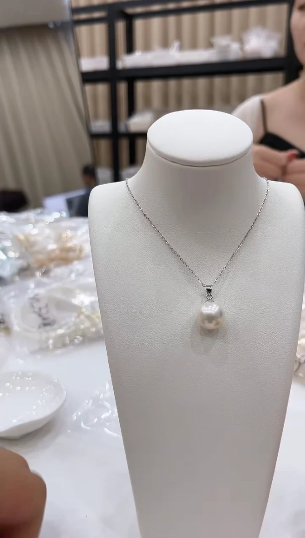淡水珍珠银S925镶嵌颈饰XL3198