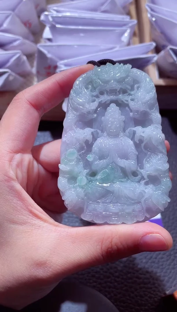 颈饰未镶嵌翡翠00003854九龙观音