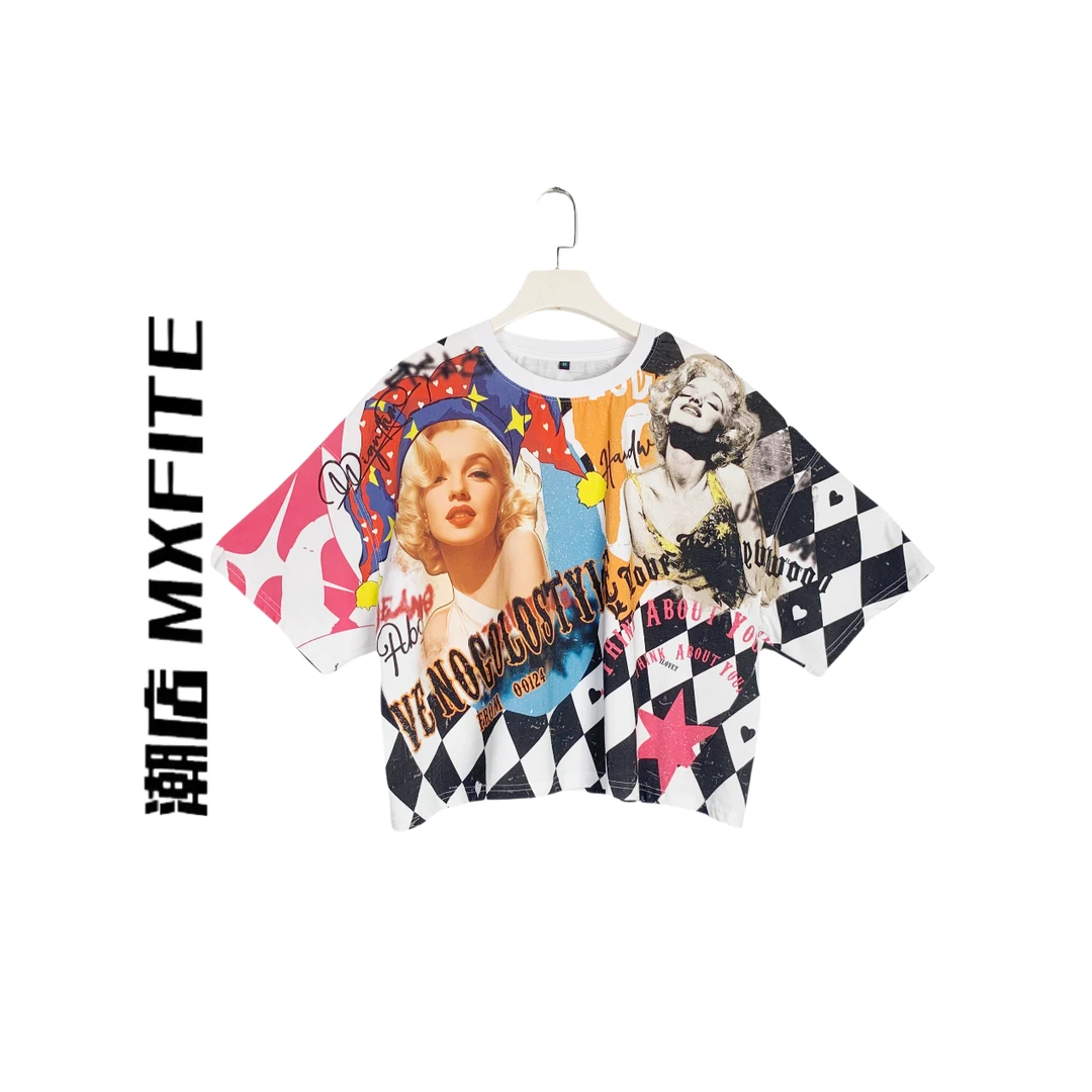 MXFITE潮店春季新款怪诞美学波普风潮酷T恤（RDT5209）