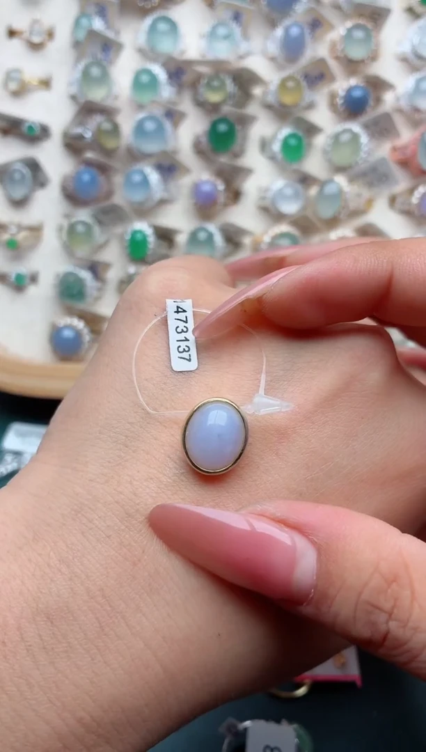 吊坠(不含链)银S925镶嵌翡翠.