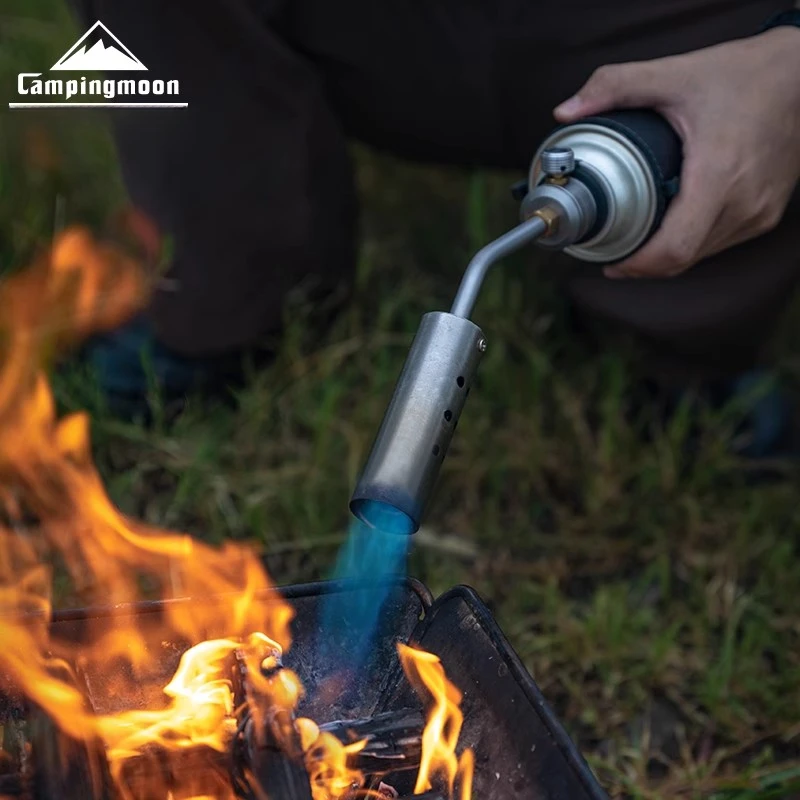 柯曼不锈钢卡式烧猪毛用高温猛火喷枪带预热管防漏气户外点火枪头