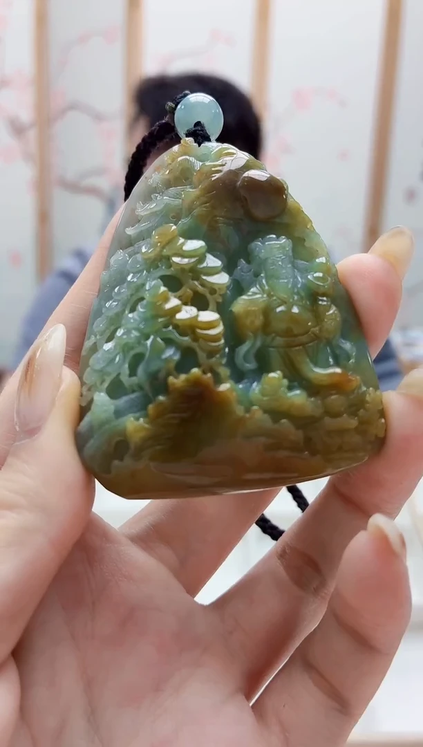 未镶嵌定制翡翠5060jw-毛货挂件53