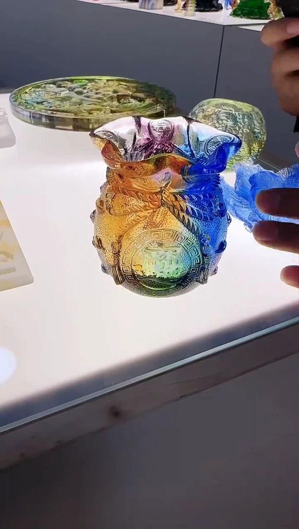 手工艺品琉璃彩色钱袋子