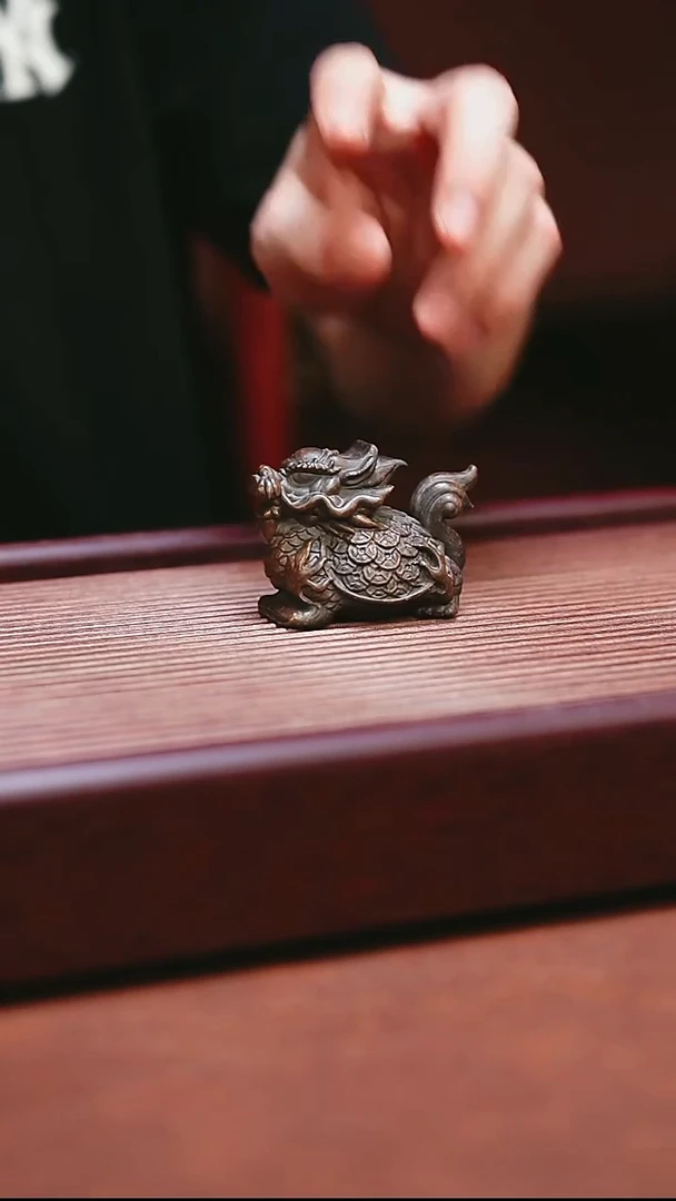 紫砂公道杯宜兴原矿紫砂  龙龟